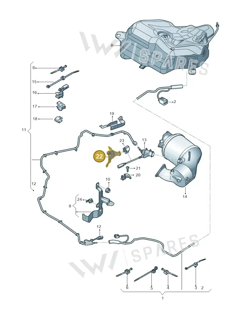 4H0131783J — Audi A7 Sportback (2014-2018) diagram 798201360, position 22