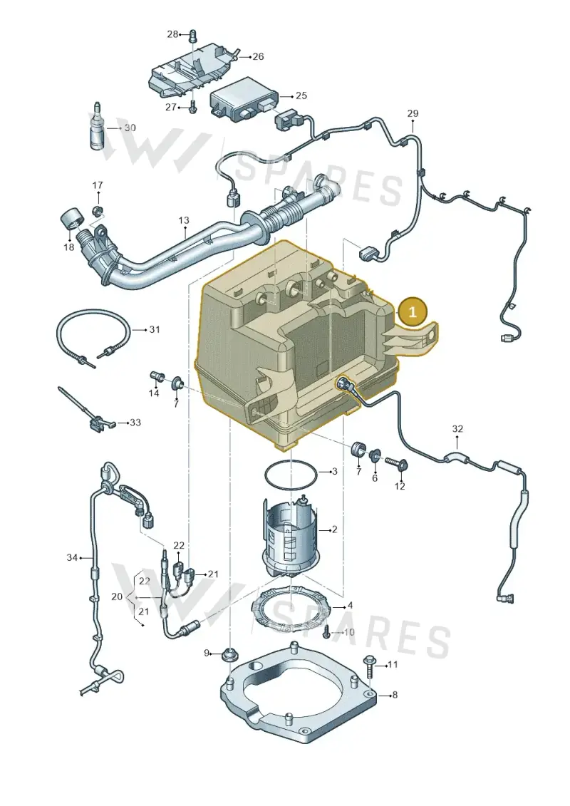 4H0131877Q — Audi A8 (2013-2018) diagram 771201150, position 1