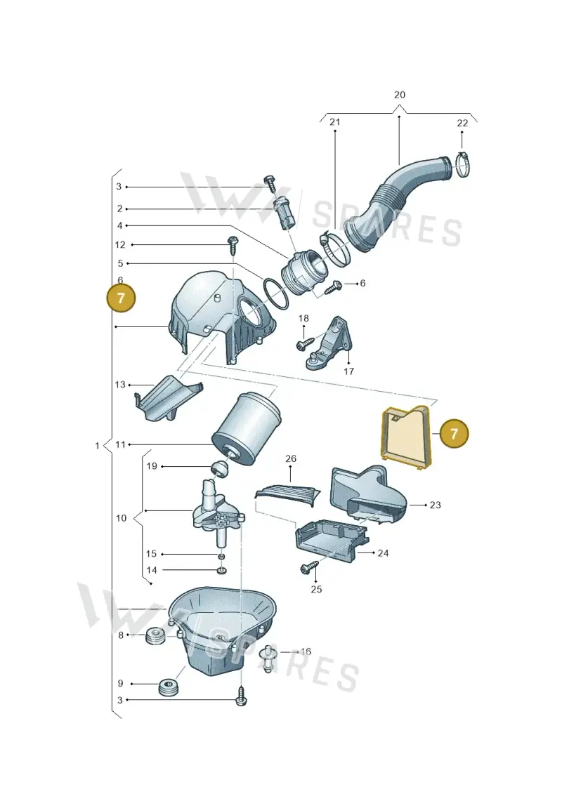4H0133126A — Audi A8 (2013-2018) diagram 696129050, position 7