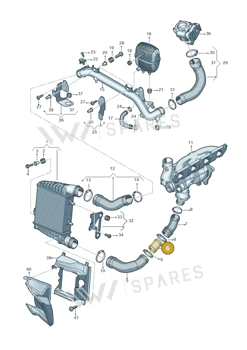 4H0145368A — Audi A8 (2013-2018) diagram 696145420, position 6