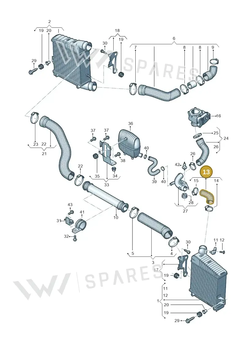 4H0145737AD — Audi A8L qu. 3.0 TDI (2013-2018) diagram 771145440, position 13