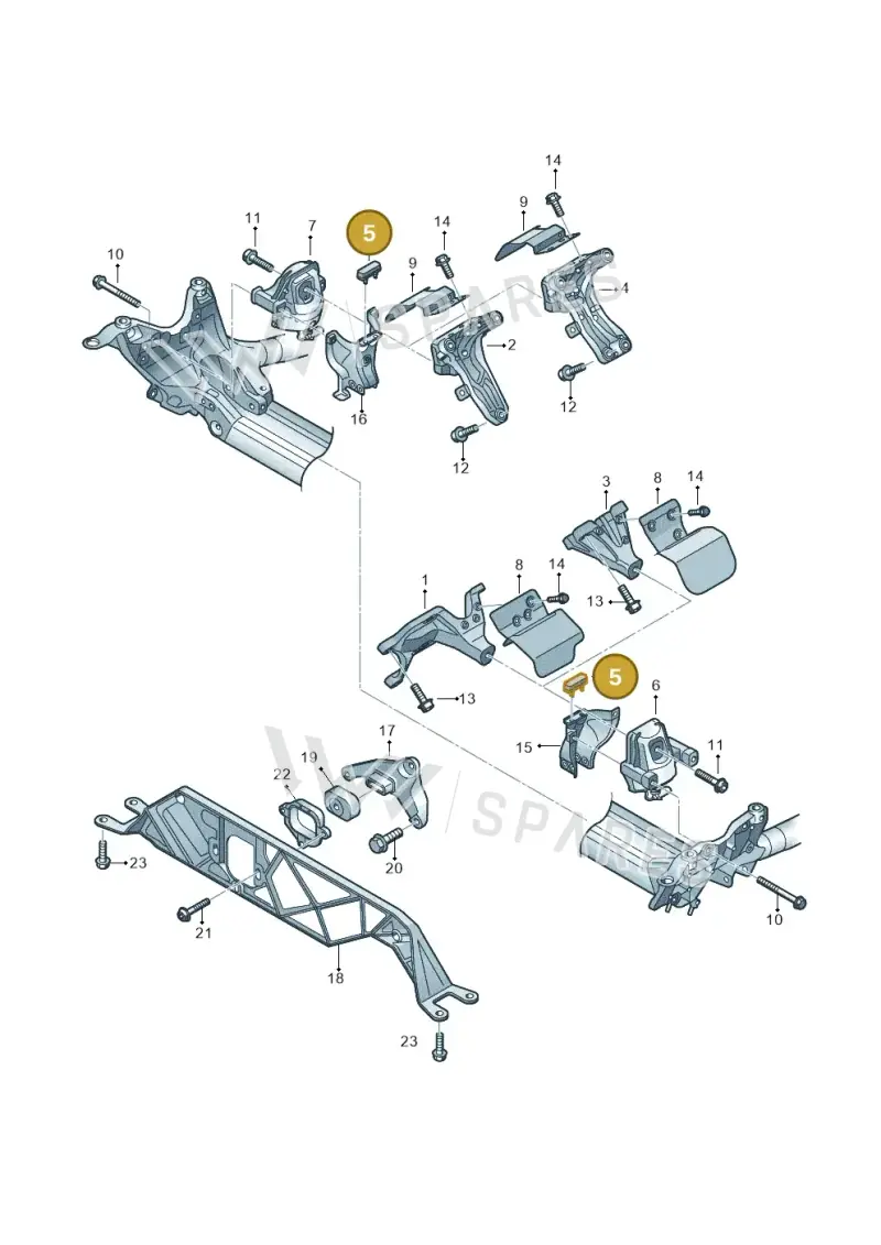4H0199340B — Audi Q5 qu. 2.0 TDI (2012-2017) diagram 696199510, position 5