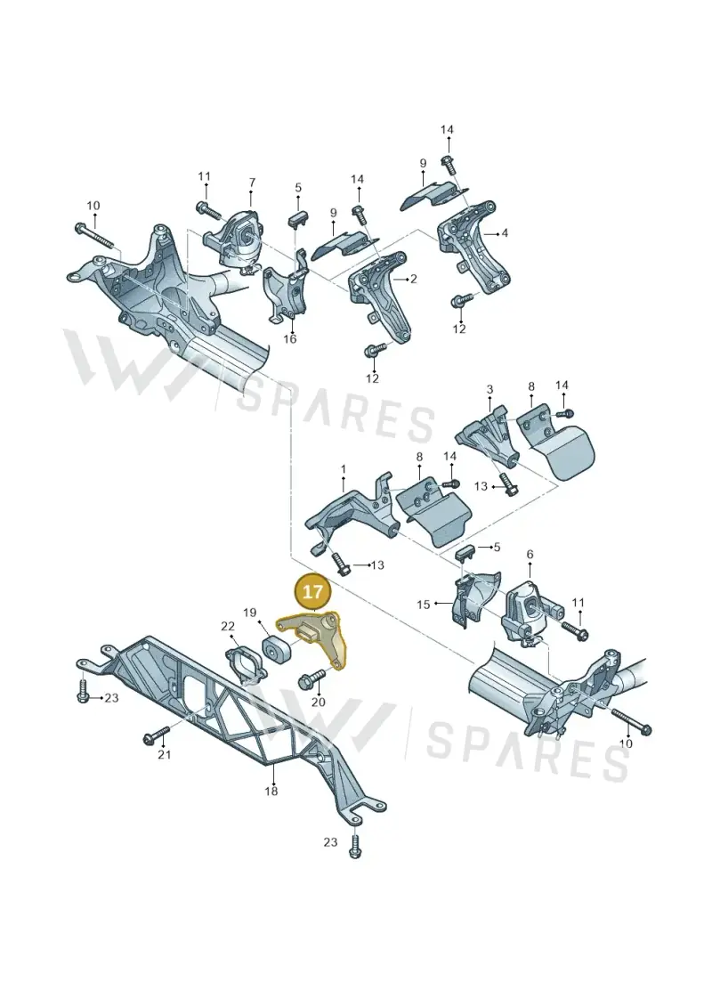 4H0199343D — Audi A6 Av. qu. 3.0 (2012-2018) diagram 696199510, position 17