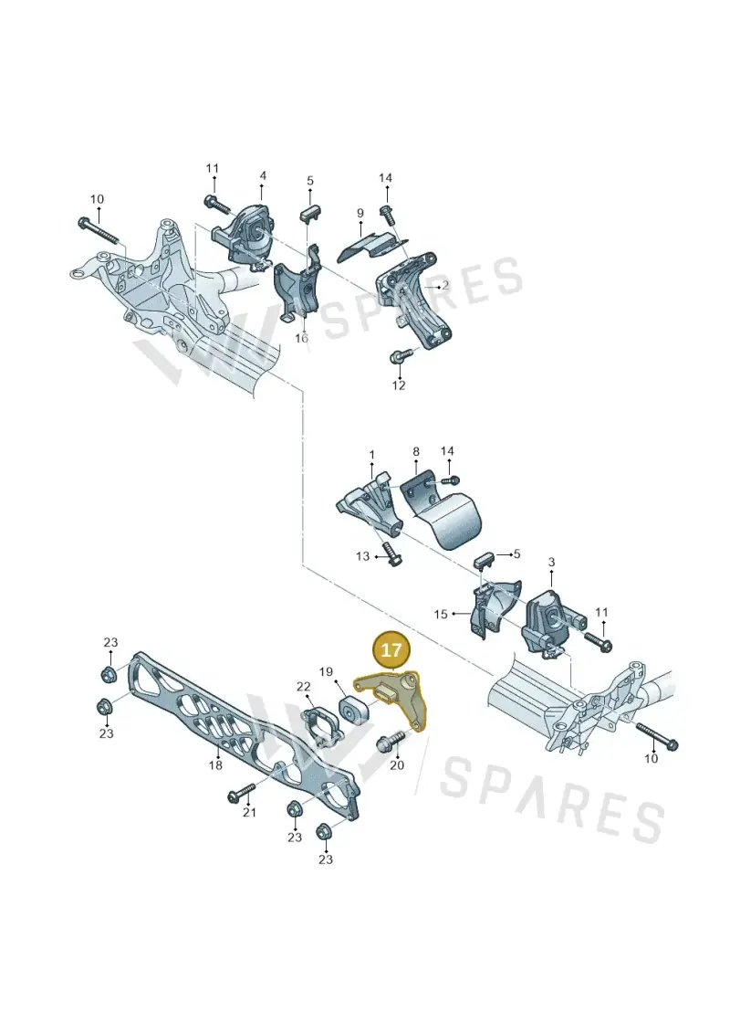 4H0199343D — Audi A7 Sportback (2014-2018) diagram 788199700, position 17