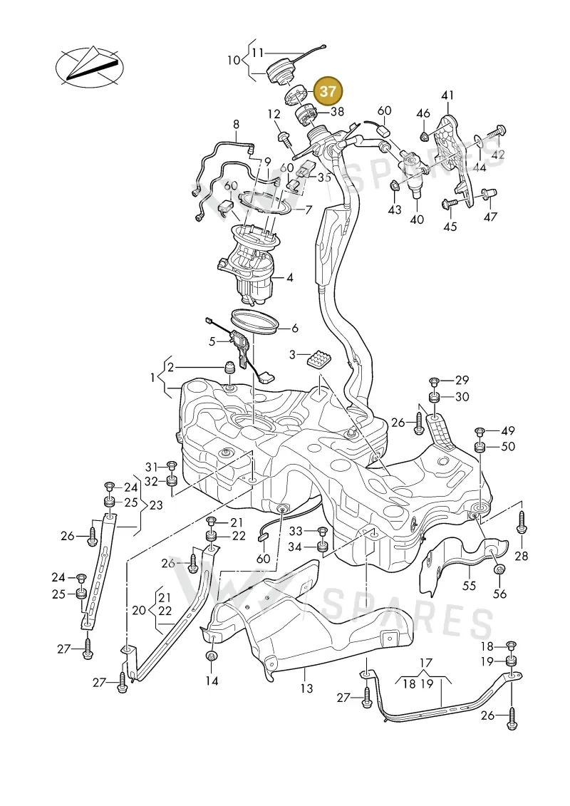4H0201115A — Audi A5 Limo 2.0 (2024-) diagram 8wh201000, position 37