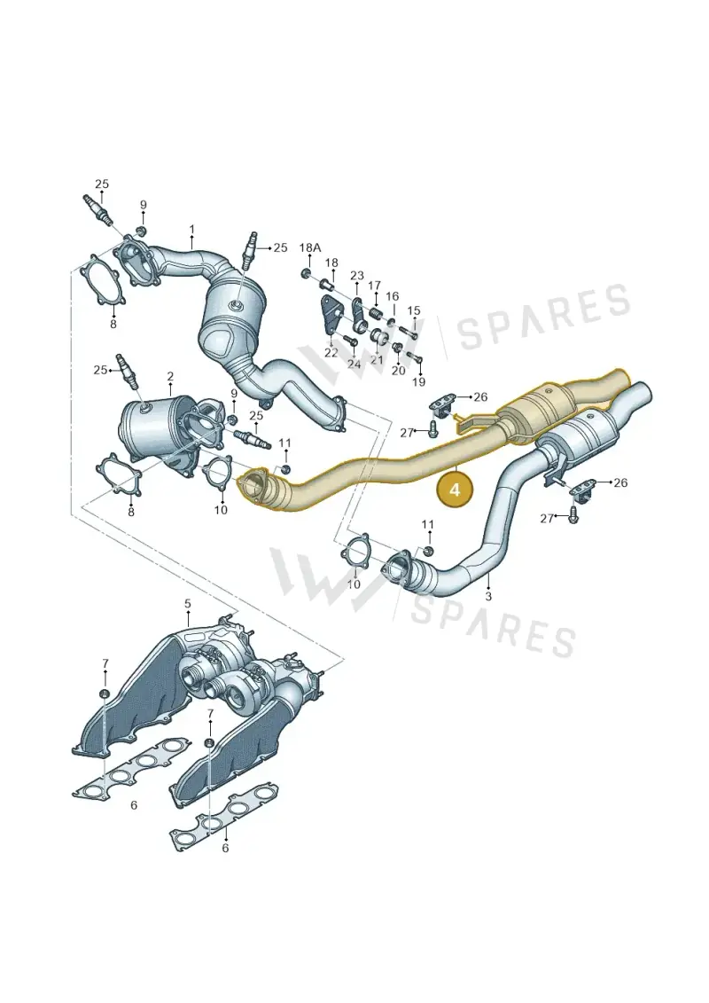 4H0253350AG — Audi A8 (2013-2018) diagram 711253750, position 4