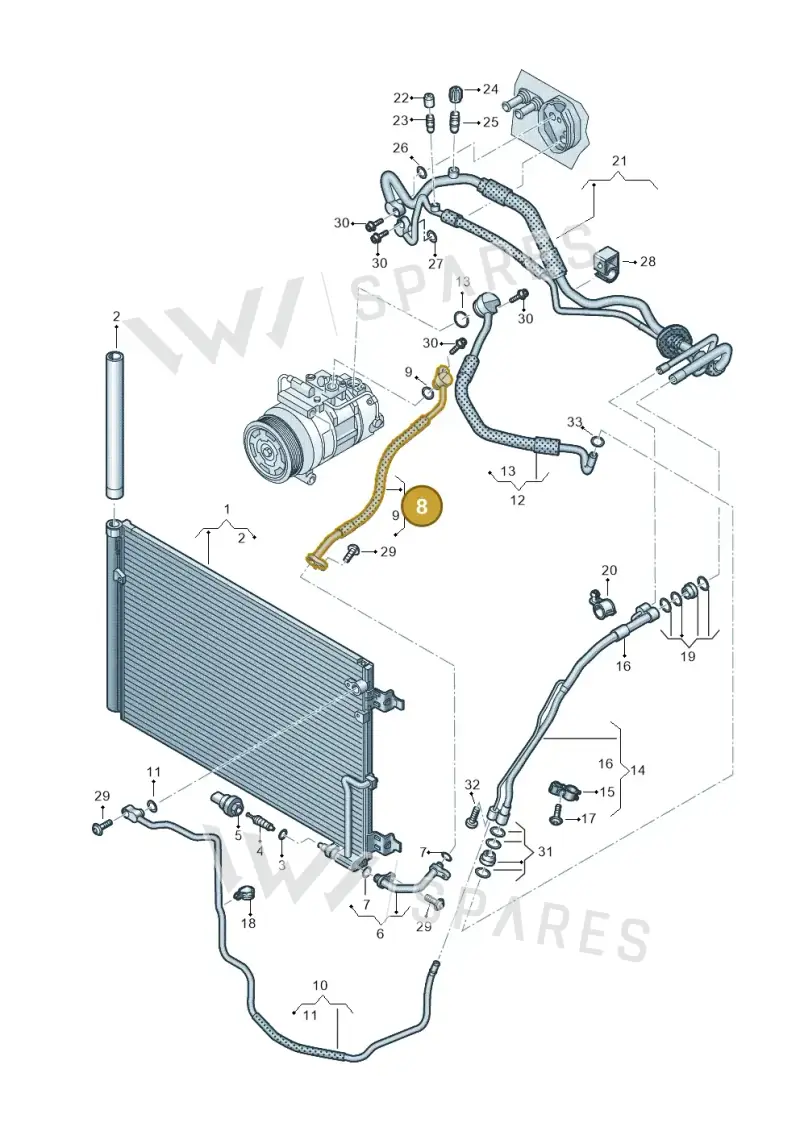 4H0260701AC — Audi A8 (2013-2018) diagram 771260400, position 8