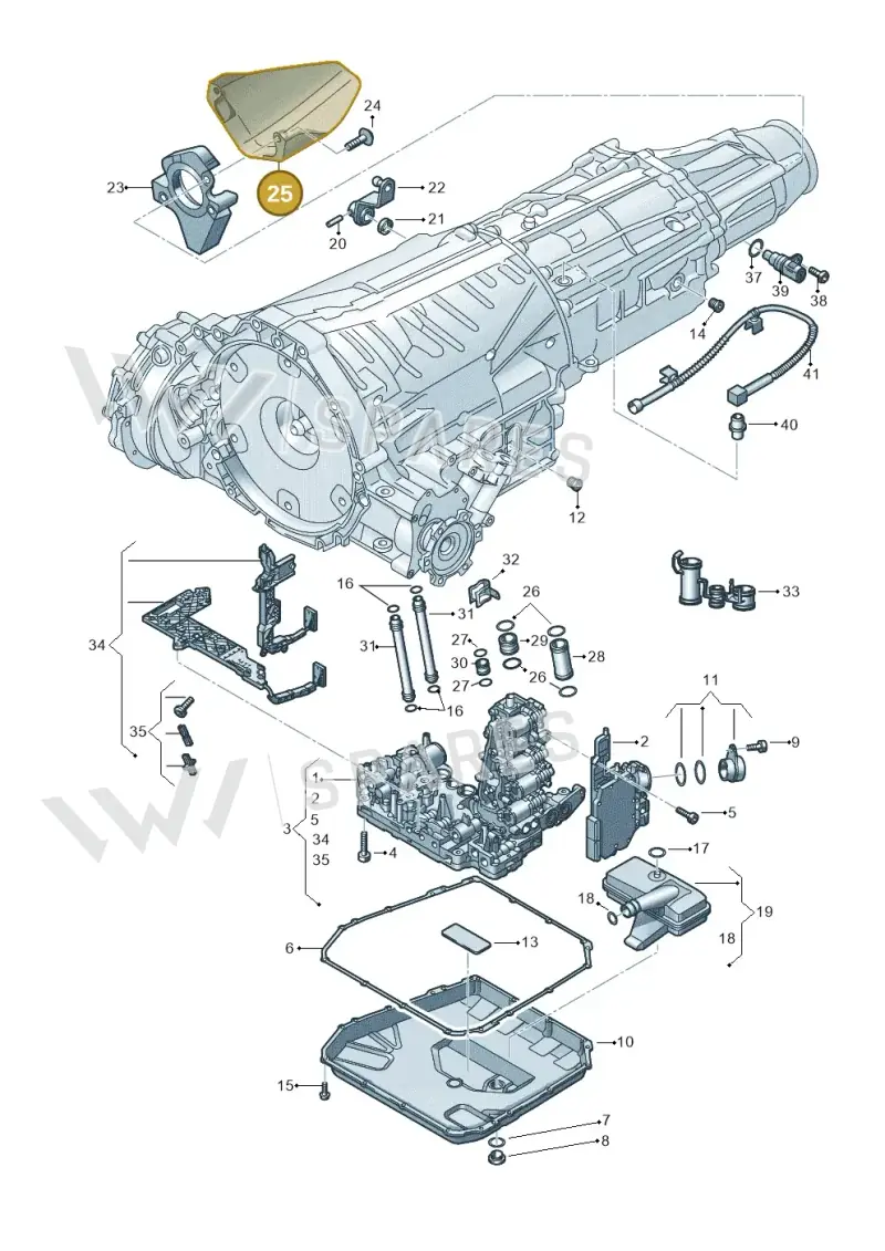 4H0301325A — Audi Q5 (2009-2018) diagram 647325800, position 25