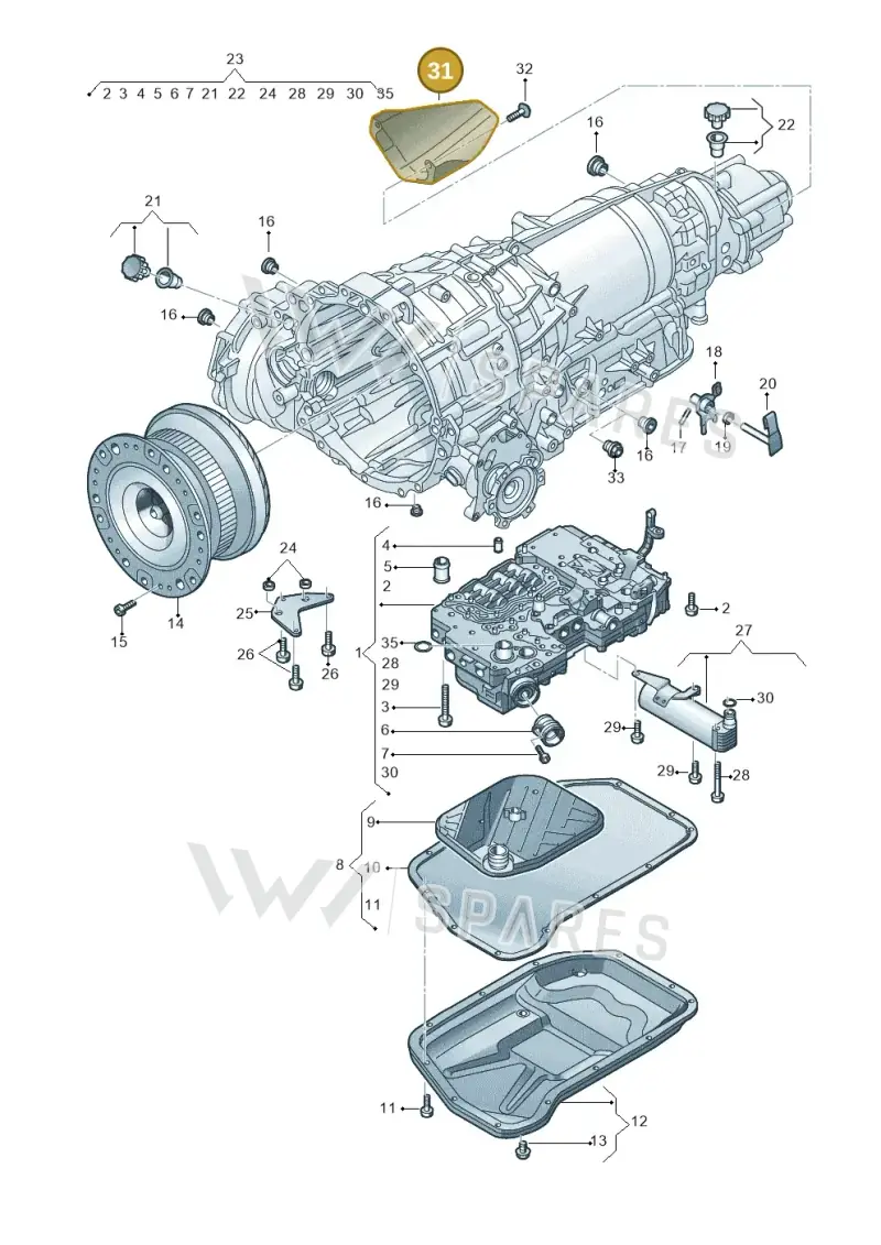 4H0301325A — Audi A7 Sportback (2014-2018) diagram 696325800, position 31