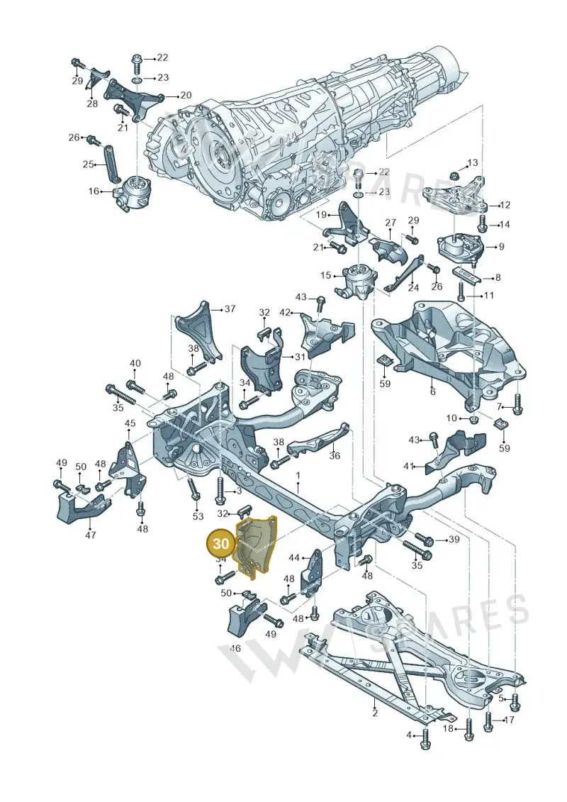 4H0399059E — Audi A8 (2013-2018) diagram 771399900, position 30
