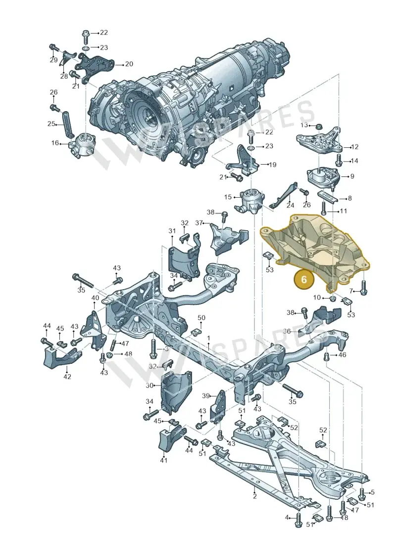 4H0399263AK — Audi A8 (2013-2018) diagram 696399620, position 6