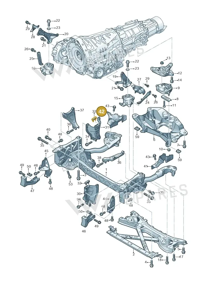 4H0399300B — Audi A8 (2013-2018) diagram 771399900, position 42