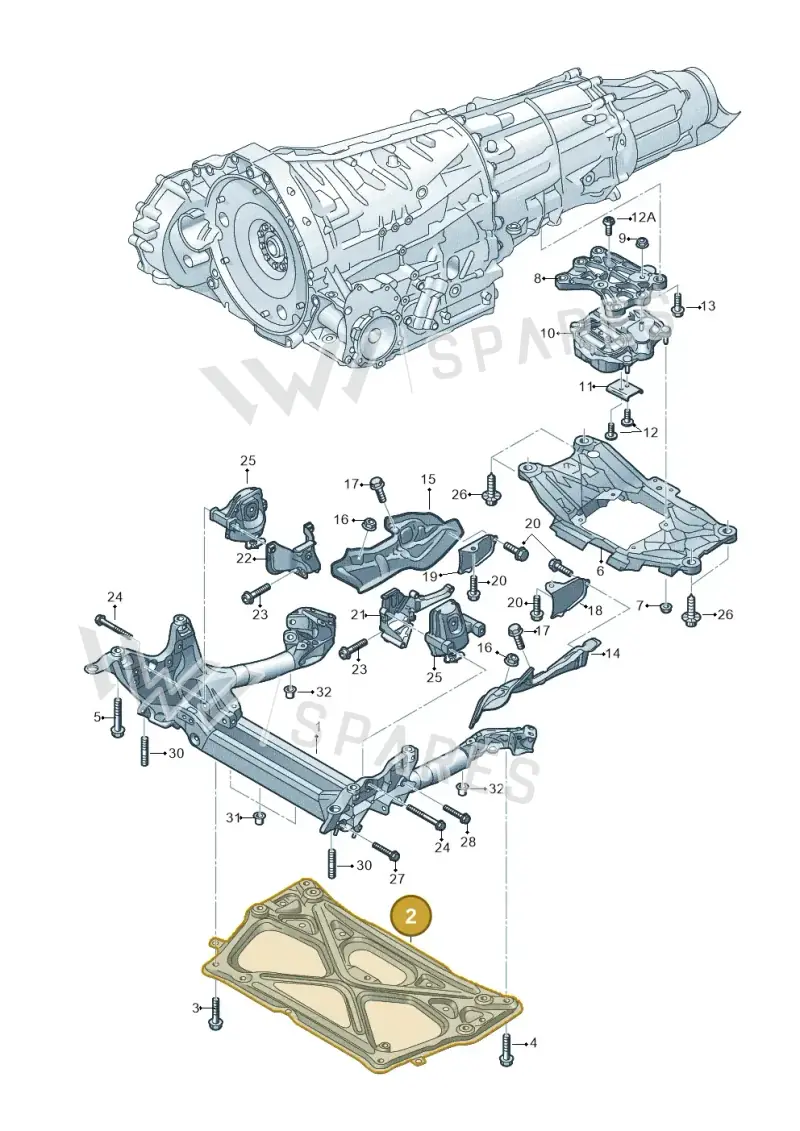 4H0399345Q — Audi A7 Sportback (2014-2018) diagram 711399770, position 2