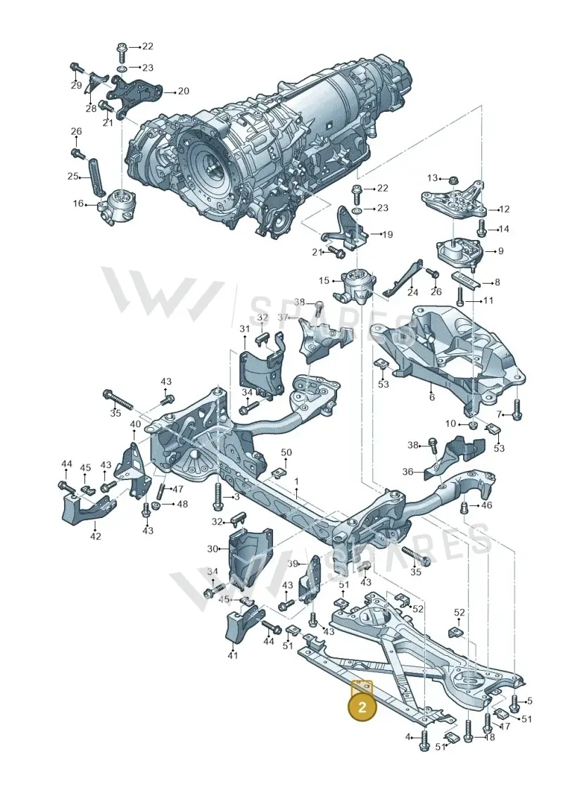 4H0399345R — Audi A8 (2013-2018) diagram 696399620, position 2