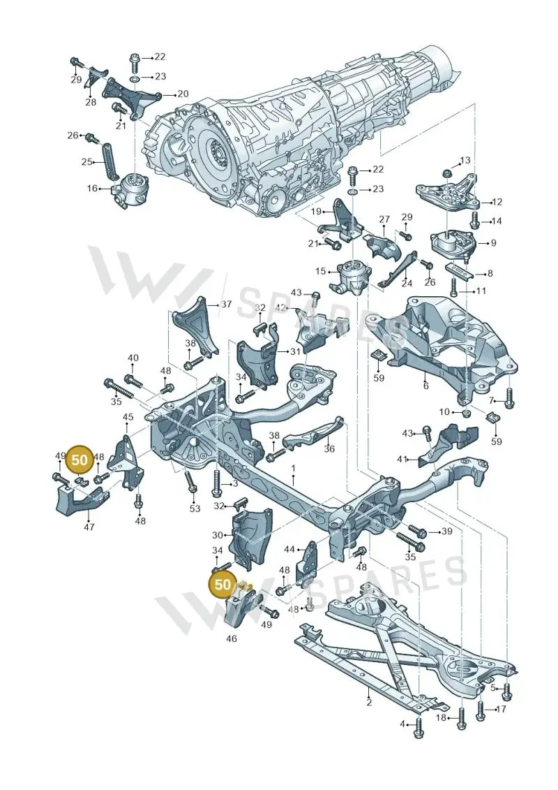 4H0399445A — Audi A8 (2013-2018) diagram 771399900, position 50