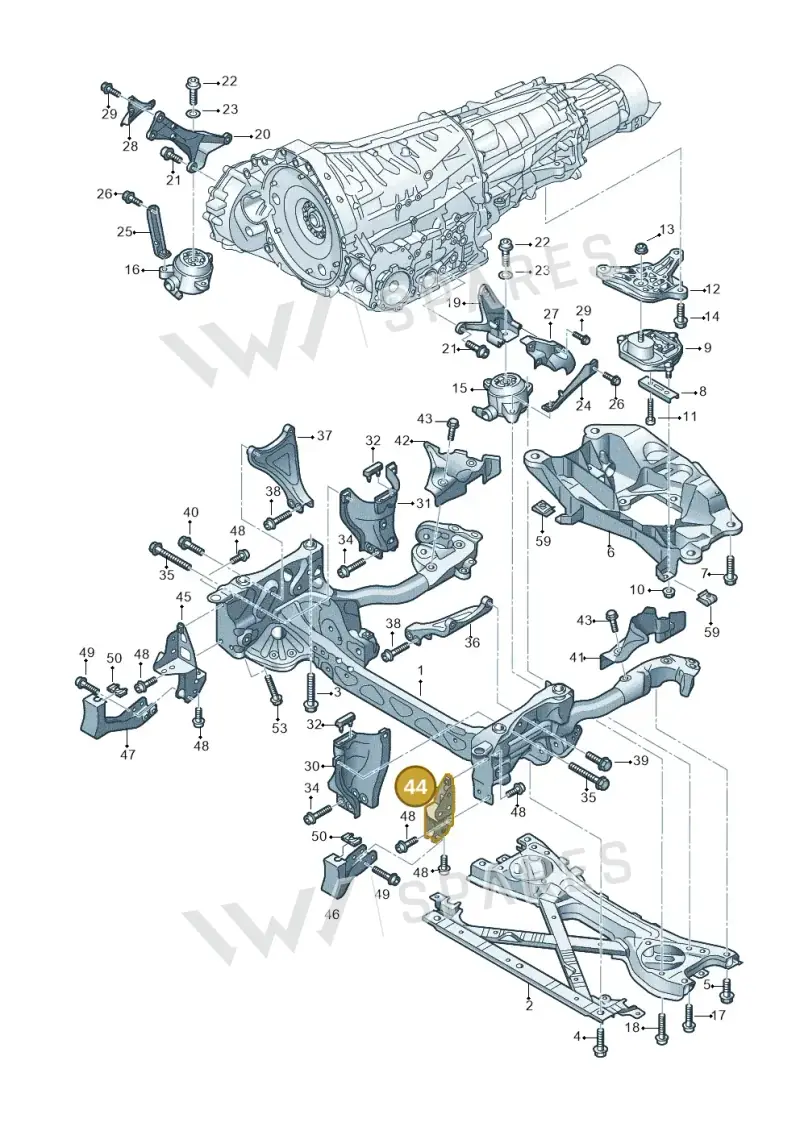4H0399655B — Audi A8 (2013-2018) diagram 771399900, position 44