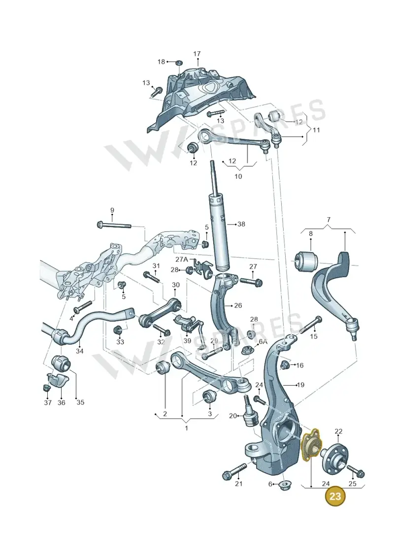 4H0498625C — Audi RS6 Avant (2013-2018) diagram 758407000, position 23