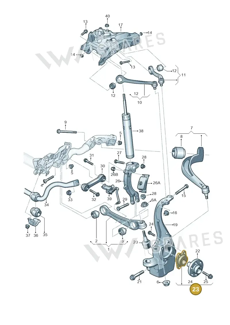 4H0498625C — Audi A7 Sportback (2014-2018) diagram 788407000, position 23