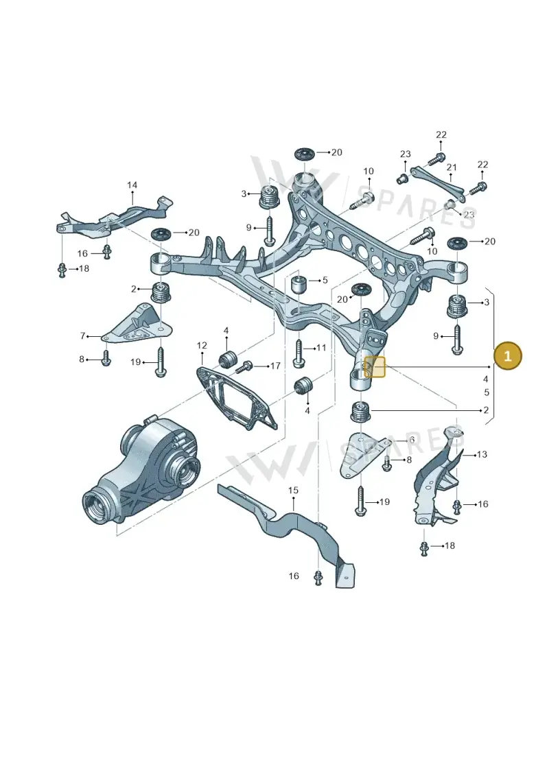 4H0505235T — Audi A8 (2013-2018) diagram 620505020, position 1
