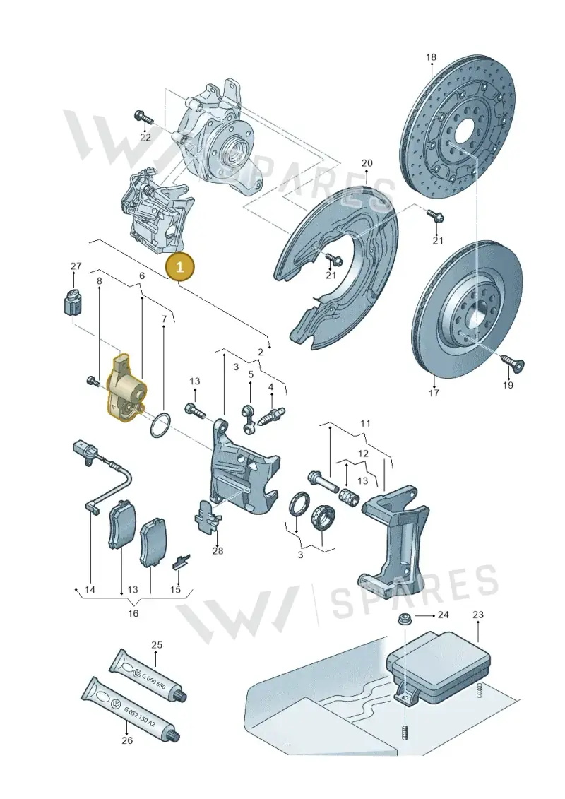 4H0615404 — Audi A8 (2013-2018) diagram 771615650, position 1