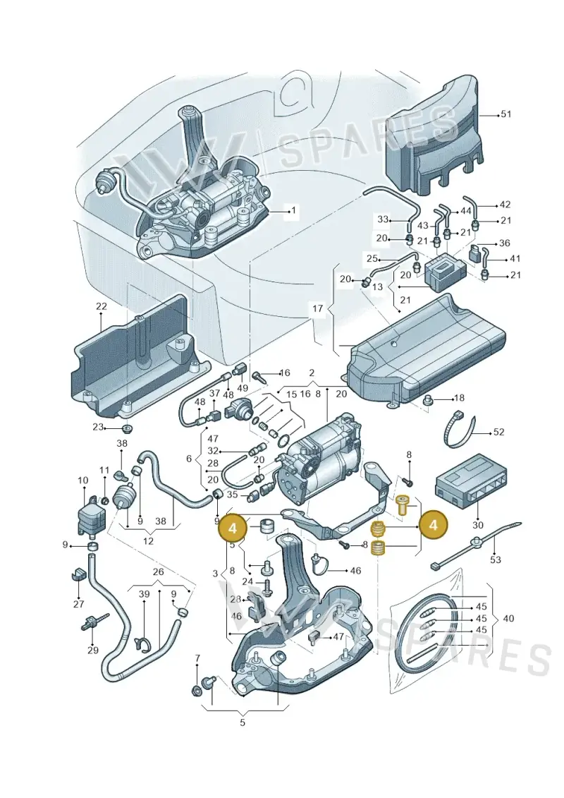 4H0698505 — Audi A6 1.8 (2015-2019) diagram 887616030, position 4