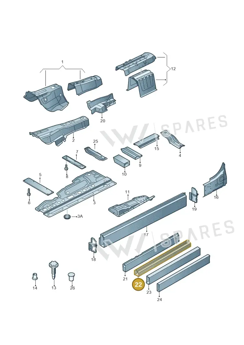 4H0804075 — Audi A8 (2013-2018) diagram 696803150, position 22