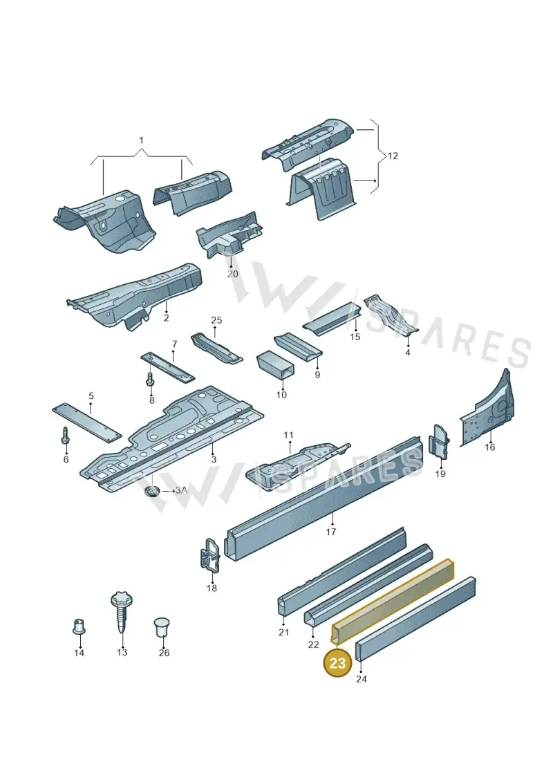 4H0804076 — Audi A8 (2013-2018) diagram 696803150, position 23