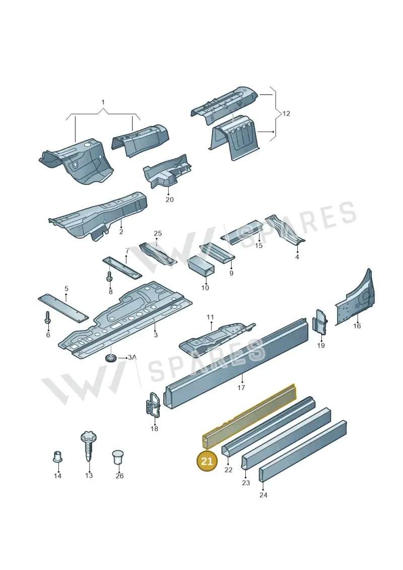 4H0804326 — Audi A8 (2013-2018) diagram 696803150, position 21