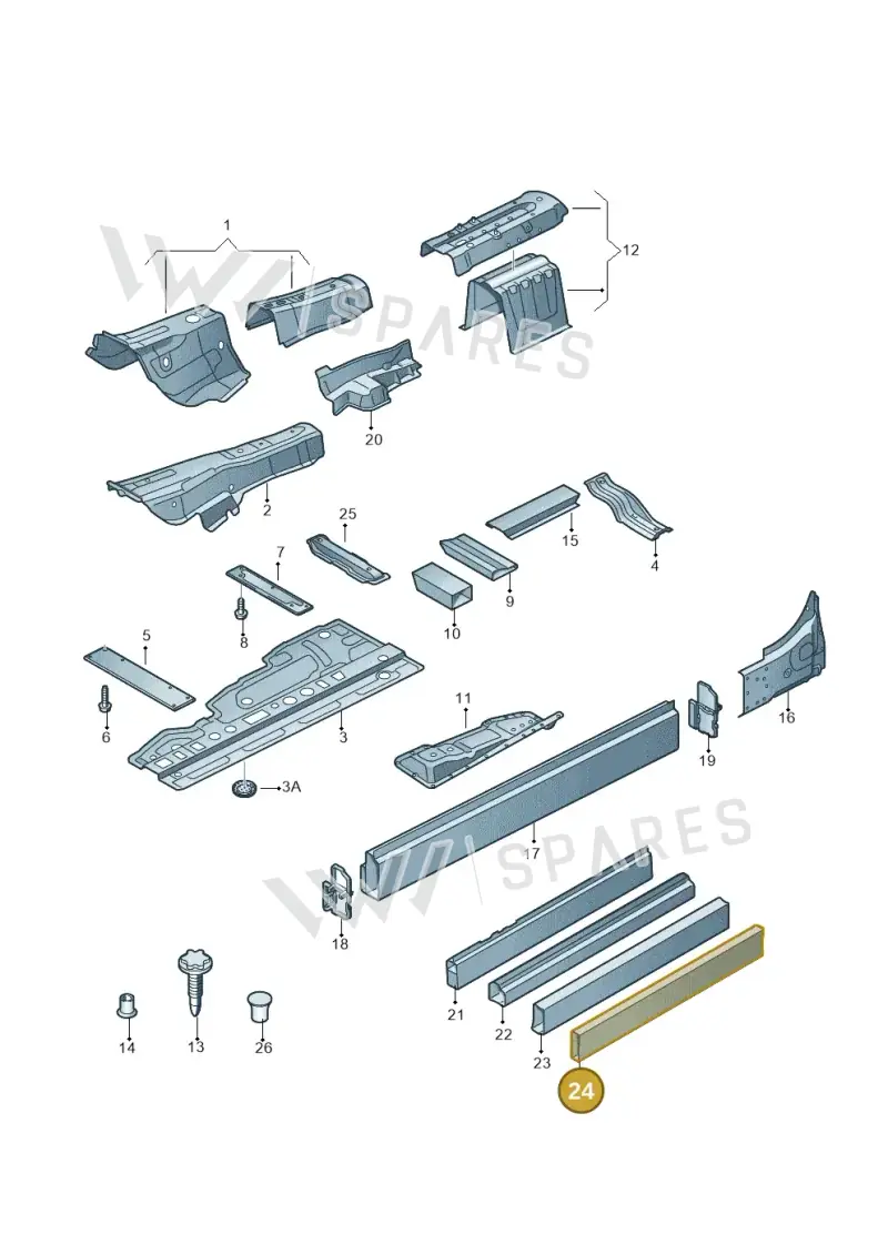 4H0804409 — Audi A8 (2013-2018) diagram 696803150, position 24