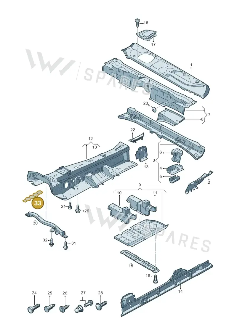 4H0804535 — Audi Q8 Quattro 3,0 (2018-) diagram 429803010, position 33