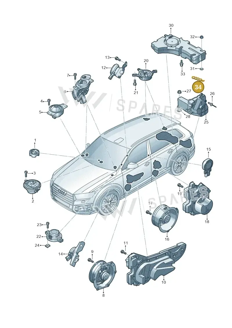 4H0804535 — Audi Q7 qu. 3.0 TDI (2015-2019) diagram 859035360, position 34