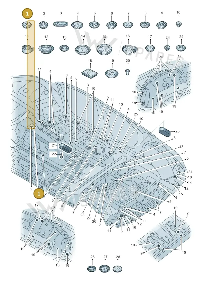 4H0804535 — Audi Q7 qu. 3.0 TDI (2015-2019) diagram 859803350, position 1