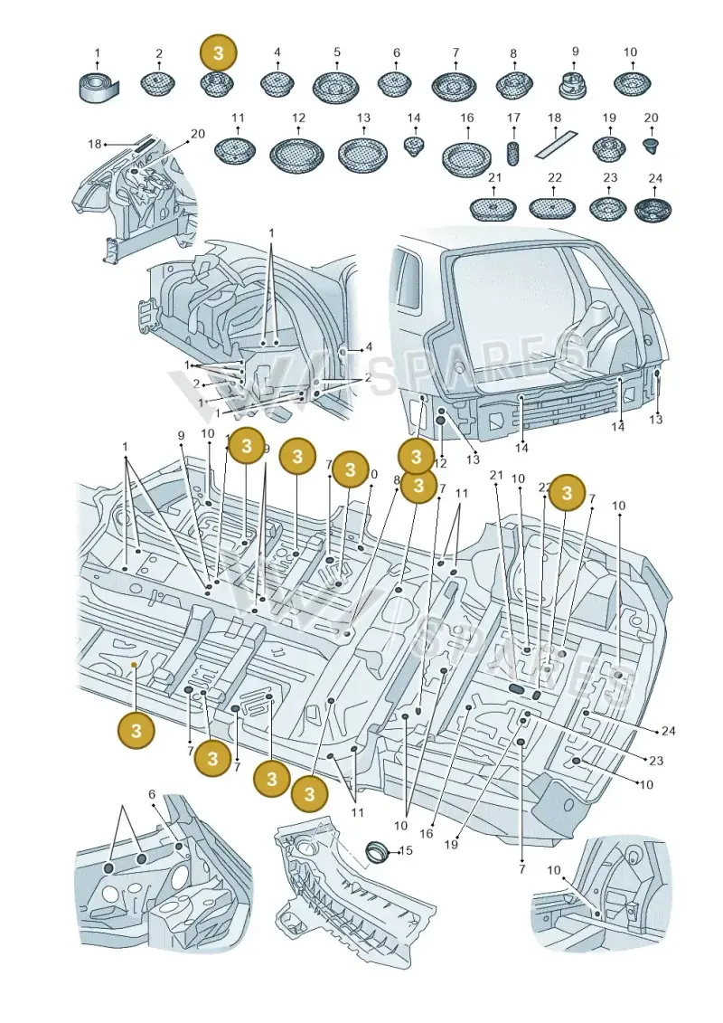 4H0804535 — Audi Q7 qu. 3.0 TDI (2015-2019) diagram 859803360, position 3