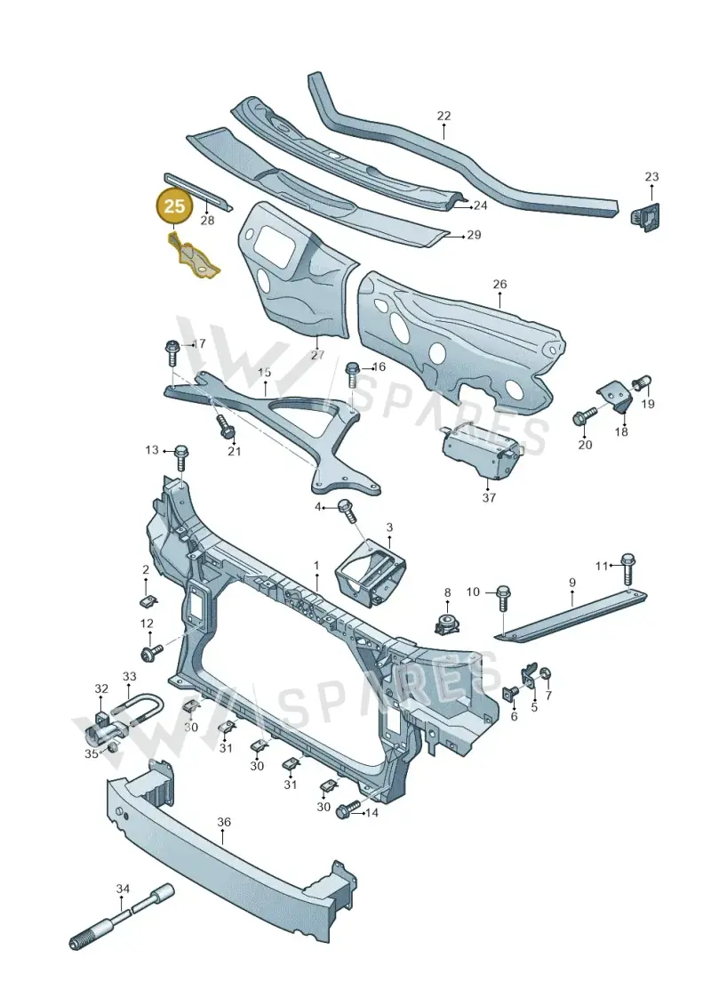 4H0805265TA — Audi A8 (2013-2018) diagram 696805000, position 25