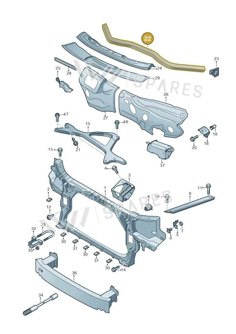 4H0805273TA — Audi A8 (2013-2018) diagram 696805000, position 22