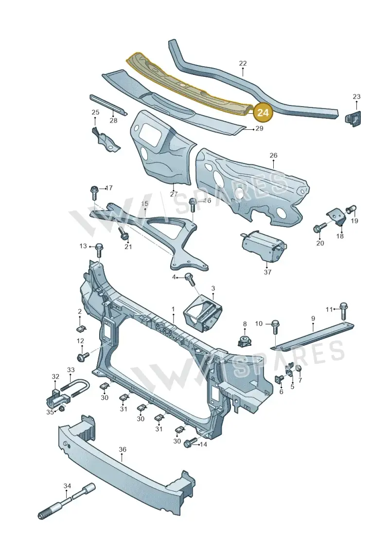 4H0805341E — Audi A8 (2013-2018) diagram 696805000, position 24