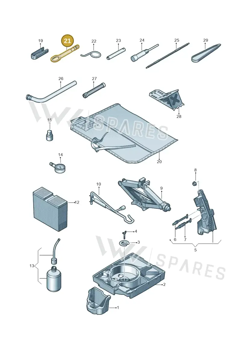 4H0805615 — Audi Q3 1.4 (2016-) diagram 855011100, position 21