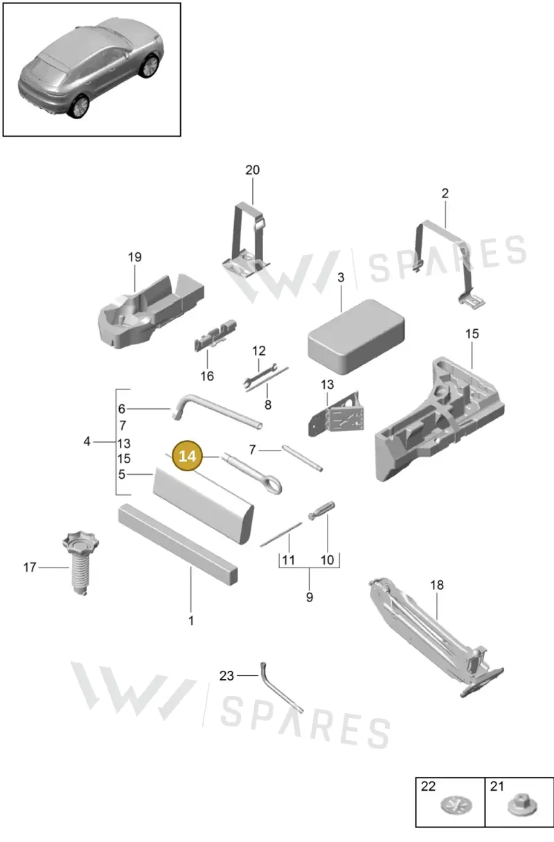 4H0805615 — Porsche Macan (2018-2022) diagram p52001000, position 14