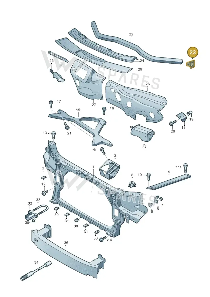 4H0805845B — Audi A8 (2013-2018) diagram 696805000, position 23