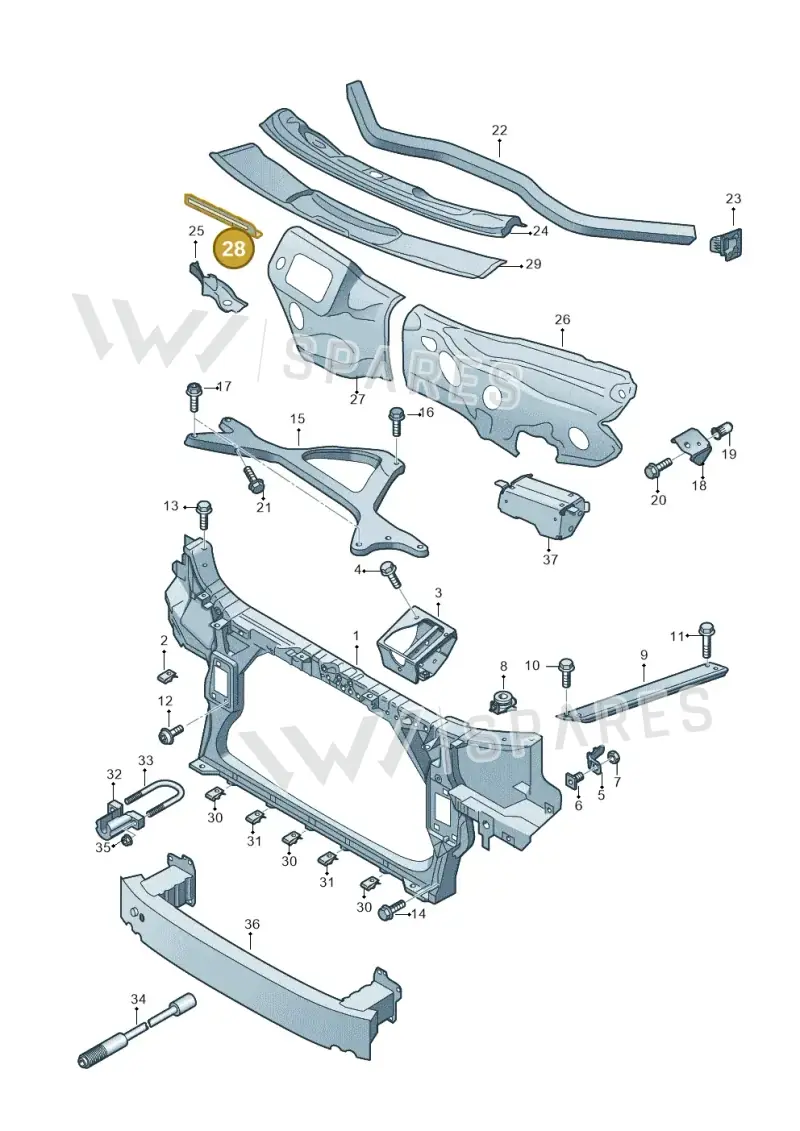 4H0806125B — Audi A8 (2013-2018) diagram 696805000, position 28