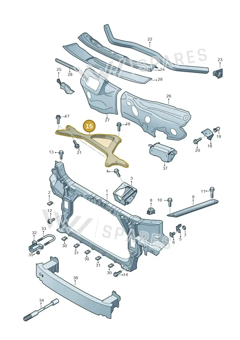 4H0806151C — Audi A8 (2013-2018) diagram 696805000, position 15