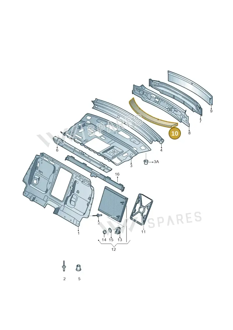 4H0813149TA — Audi A8 (2013-2018) diagram 696813000, position 10