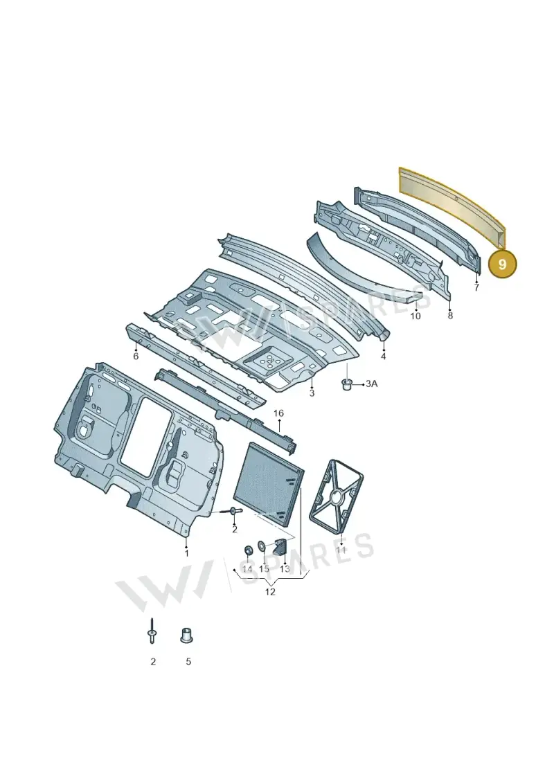 4H0813518 — Audi A8 (2013-2018) diagram 696813000, position 9
