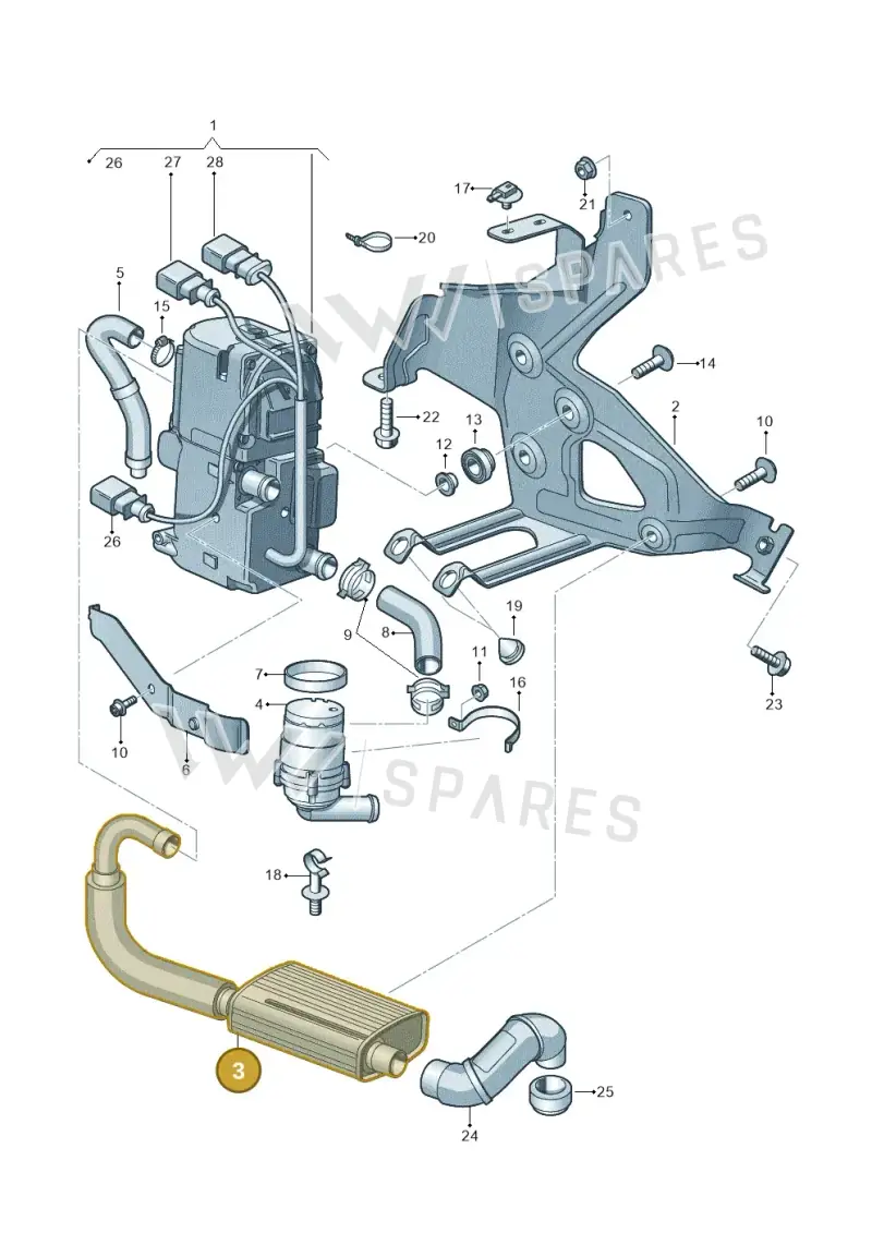 4H0819193 — Audi A8 (2013-2018) diagram 696261000, position 3