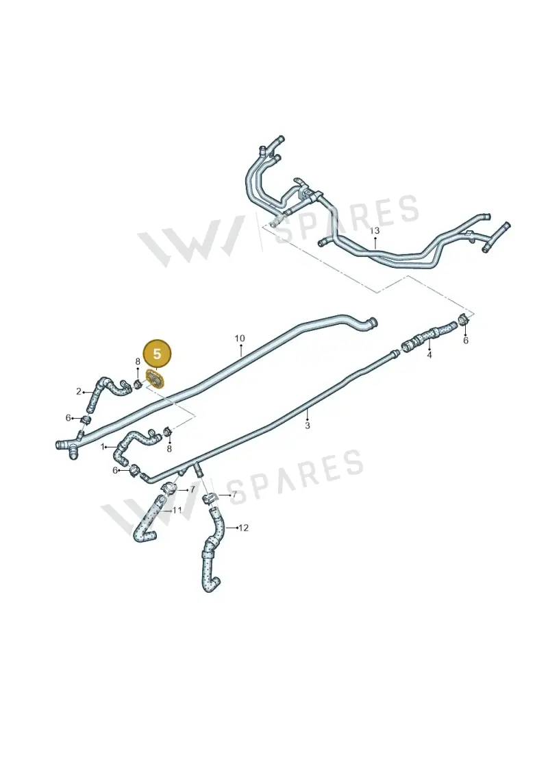 4H0819699D — Audi R8 Spyder (2015-2024) diagram 872819600, position 5