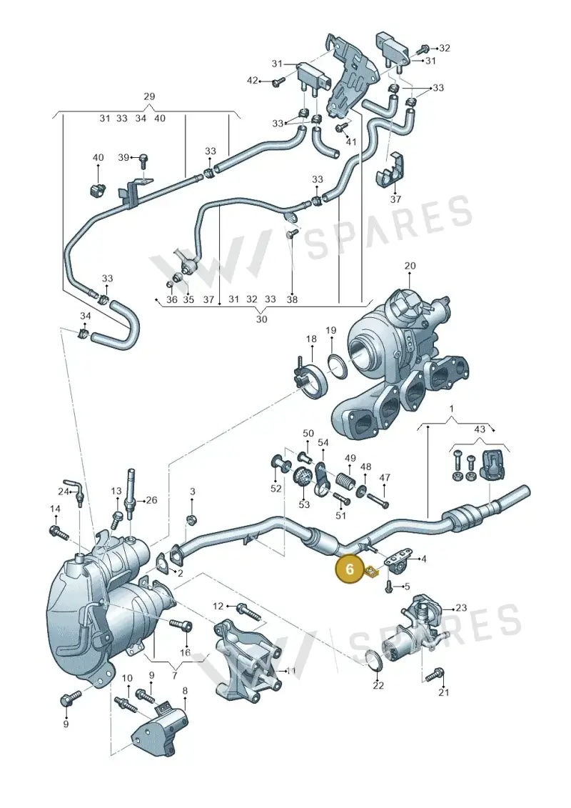 4H0821213 — Audi A6 2.0 (2018-) diagram 430253610, position 6
