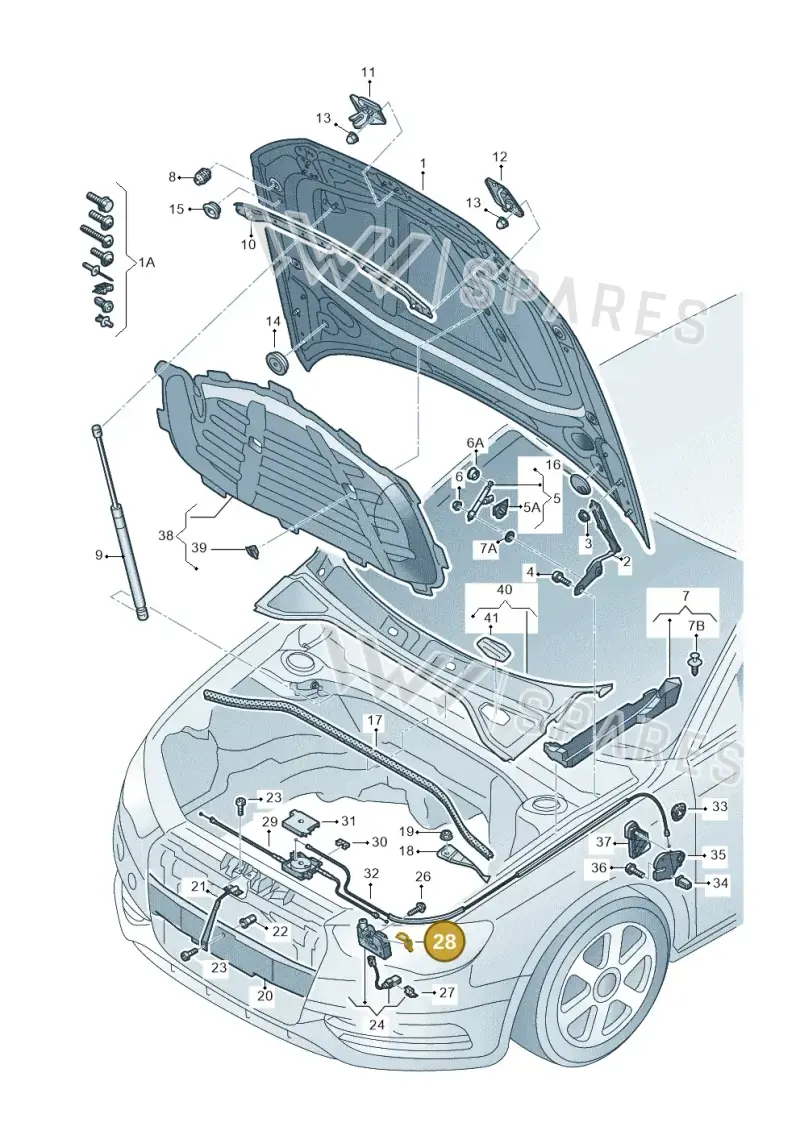 4H0823188 — Audi RS3 Limousine (2017-2020) diagram 890823000, position 28