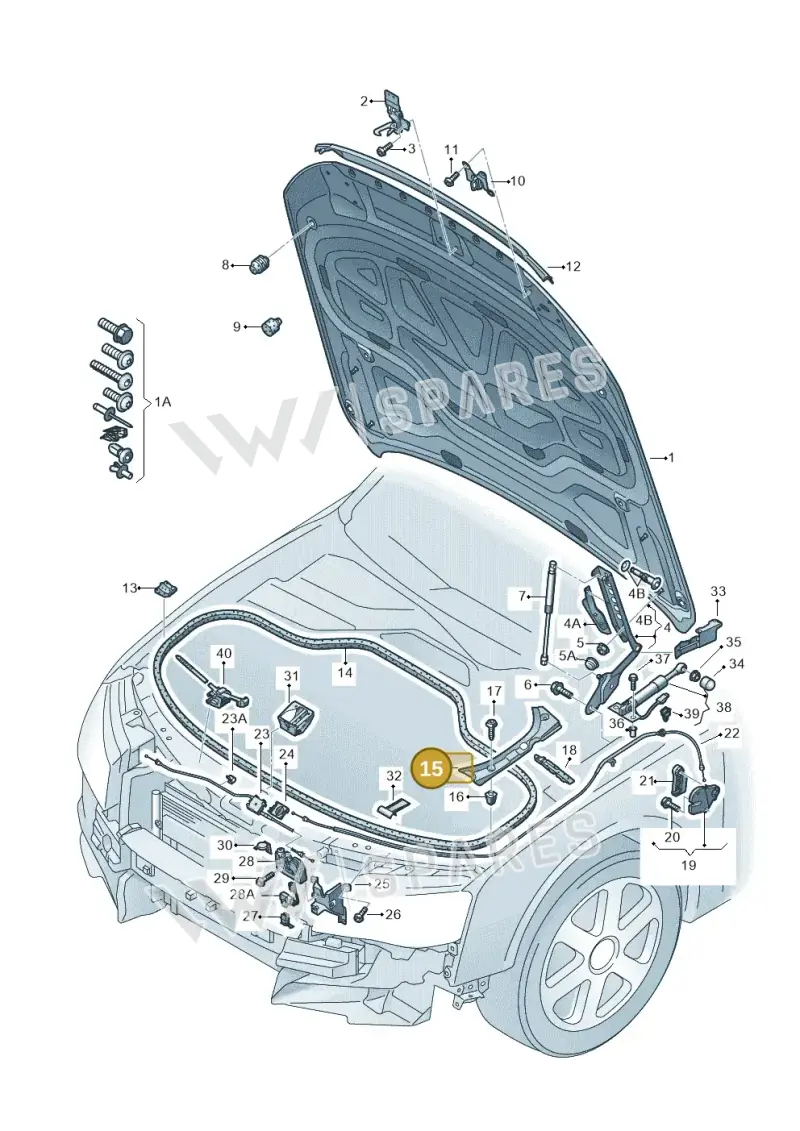 4H0823746C — Audi A8L qu. 3.0 TDI (2013-2018) diagram 696823000, position 15