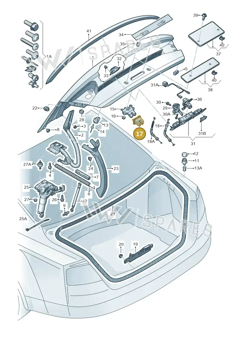 4H0827520 — Audi A8 (2013-2018) diagram 771827000, position 17