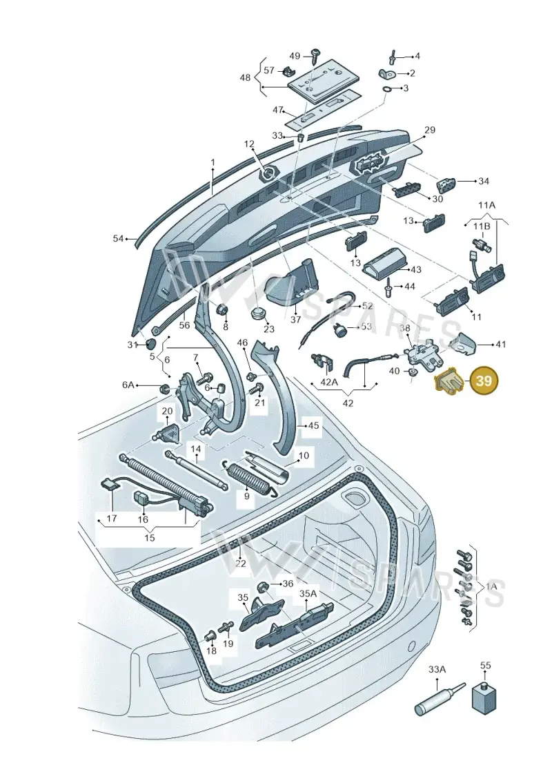 4H0827520 — Audi A6 (2014-2018) diagram 798827000, position 39